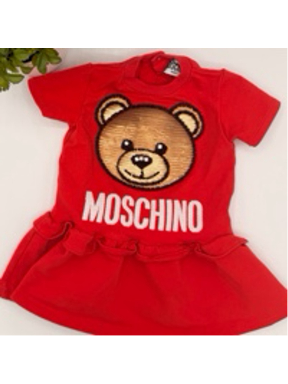 Baby Moschino Sequin Teddy Bear Casual Dress
